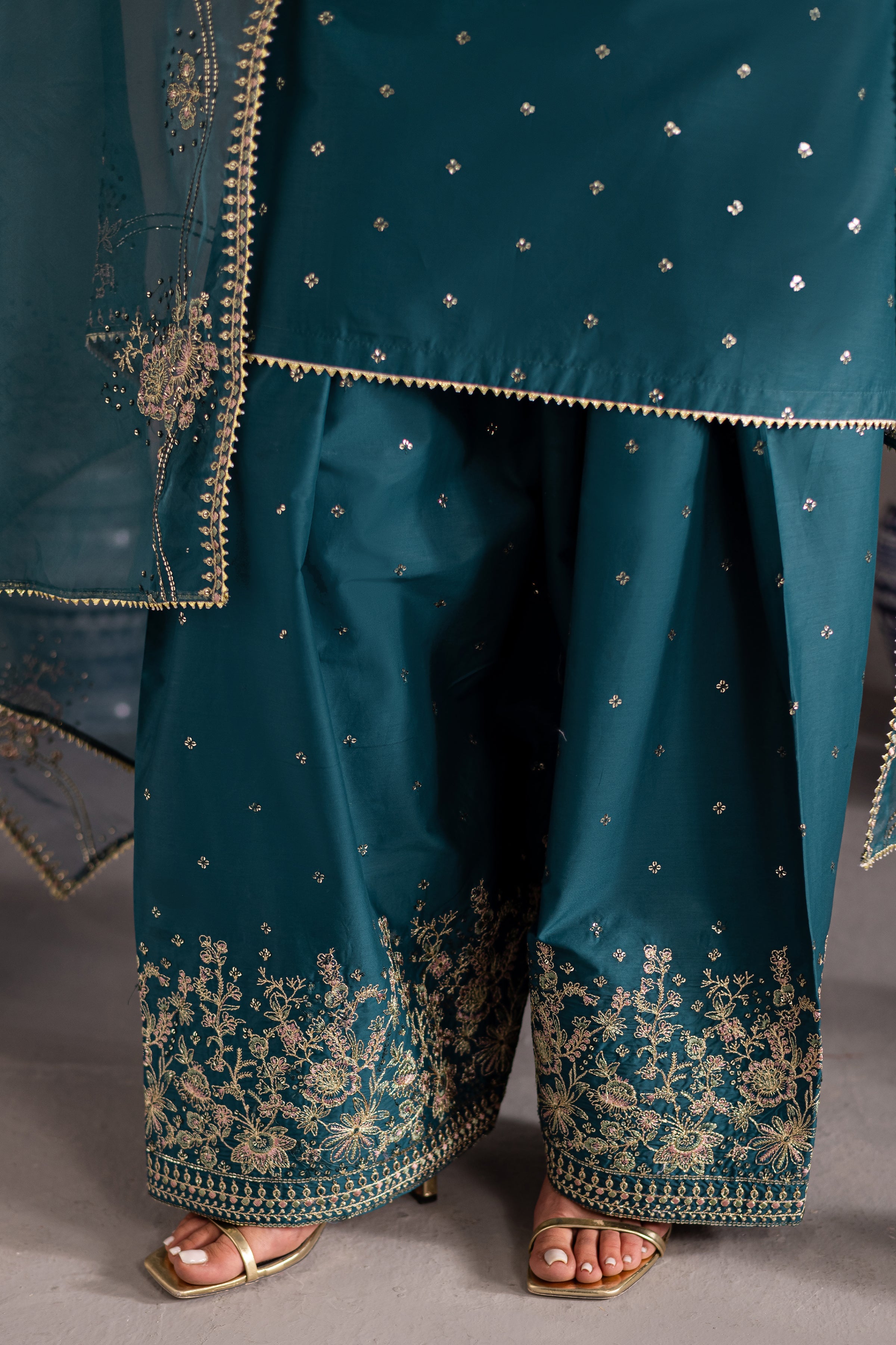 MAAND 3PC- EMBROIDERED DRESS