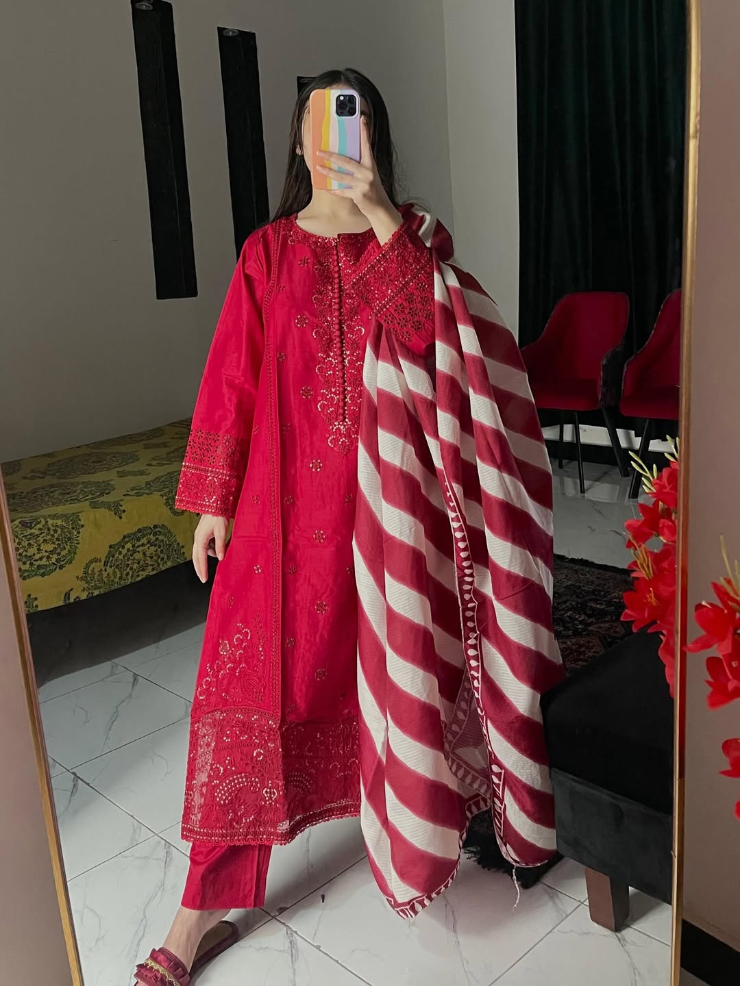 SOLE 3Pc- EMBROIDERED DRESS