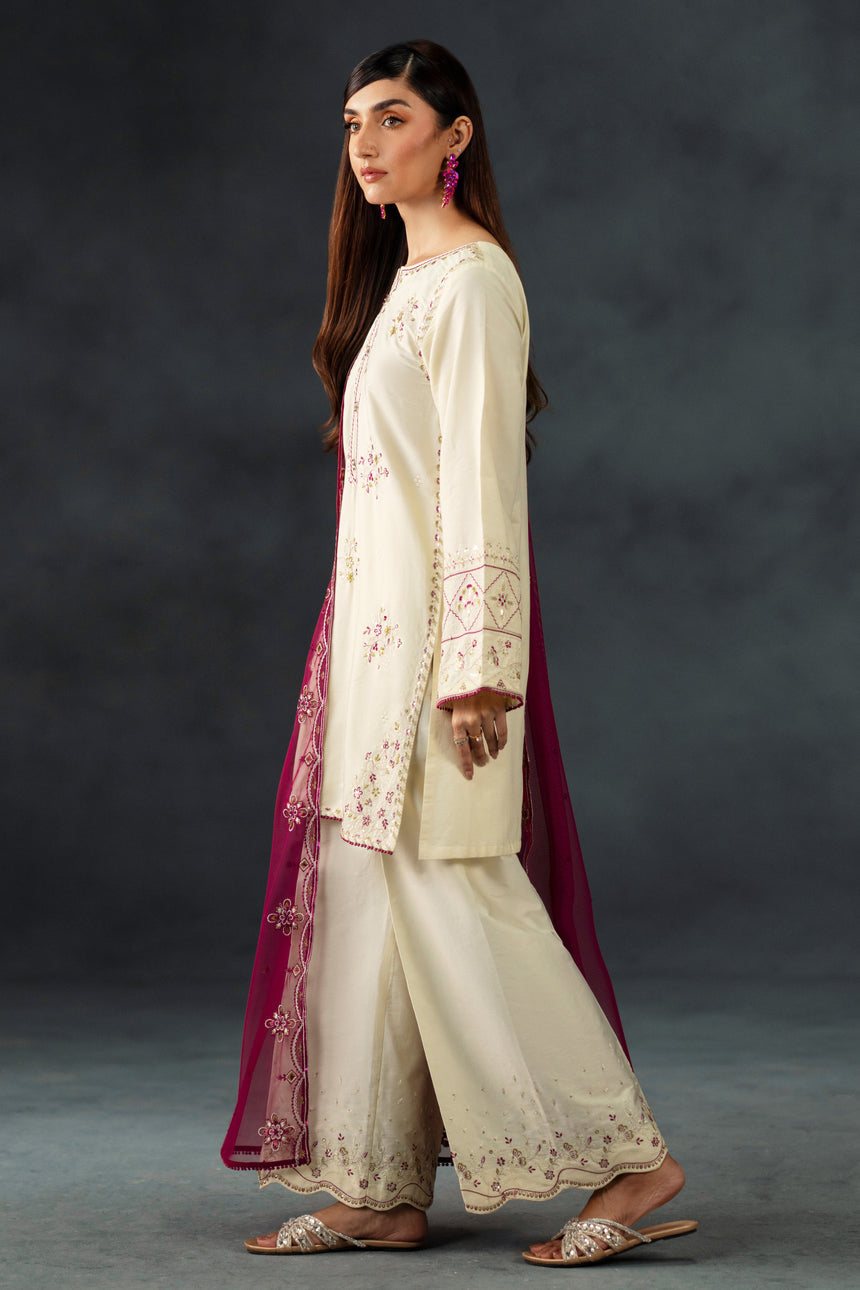 IZZA 3 PC EMBROIDERED DRESS