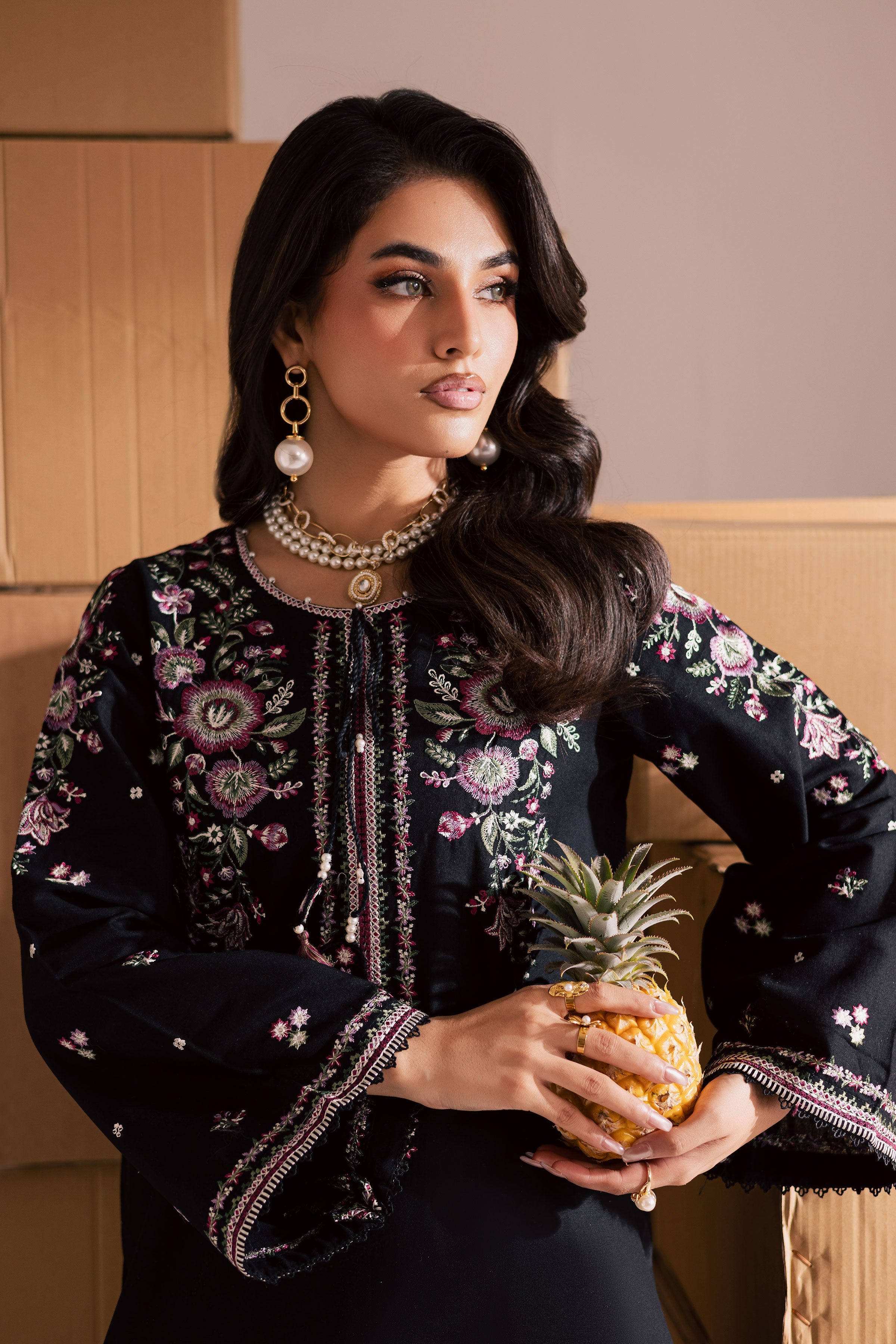 Deejo 2Pc-Embroidered Dress
