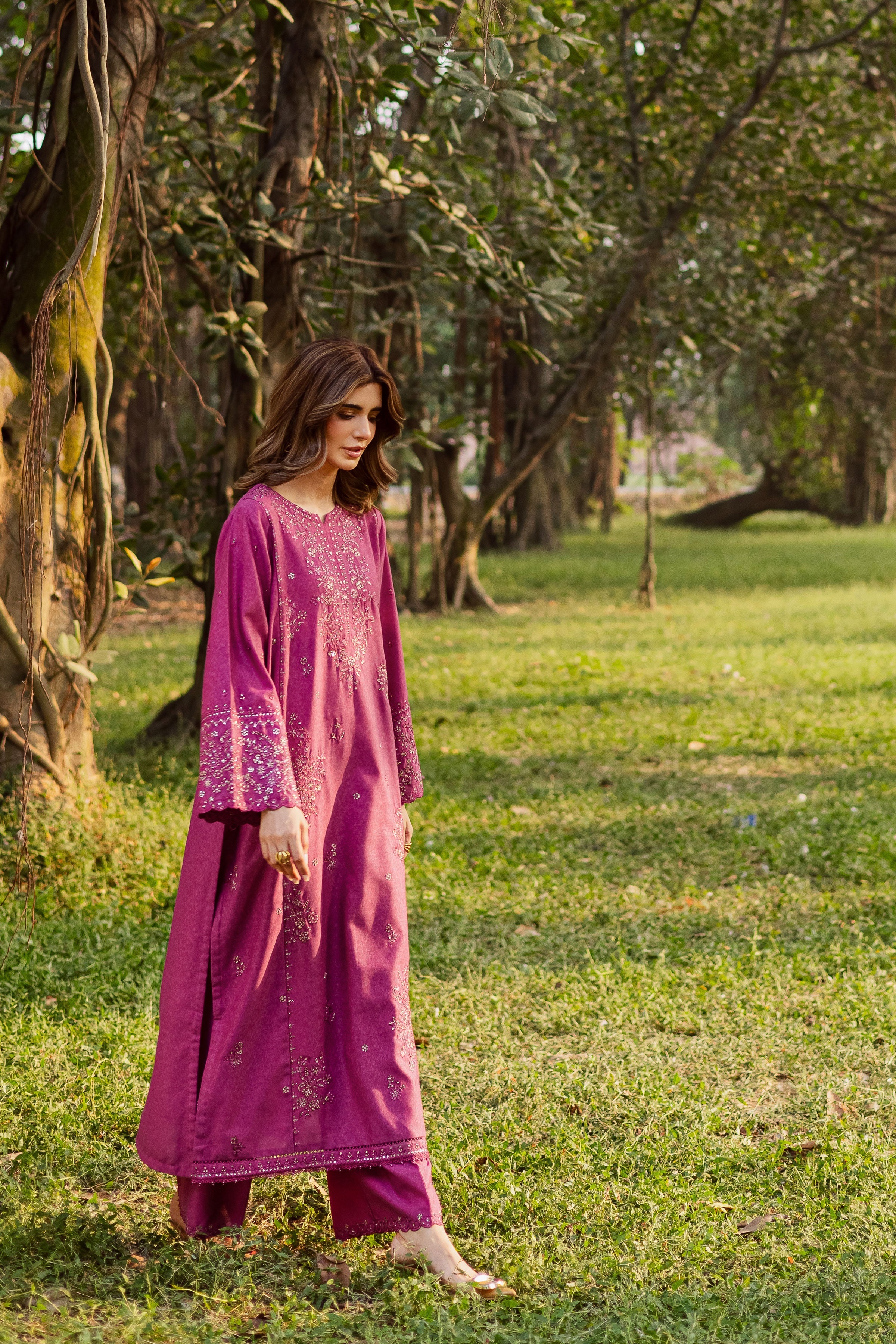 Eyter 2Pc- Embroidered Dress