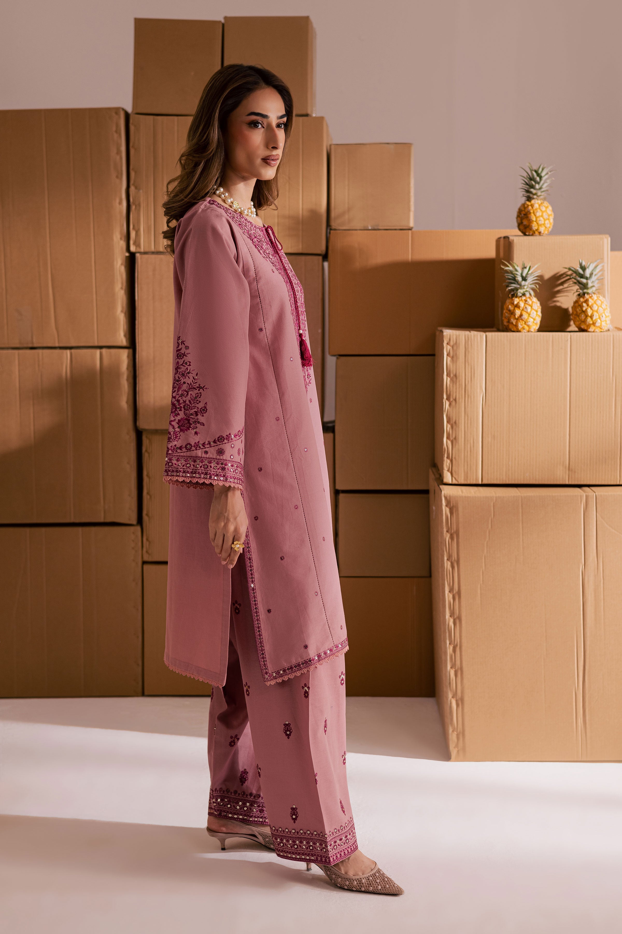 Roop 2Pc- Embroidered Dress