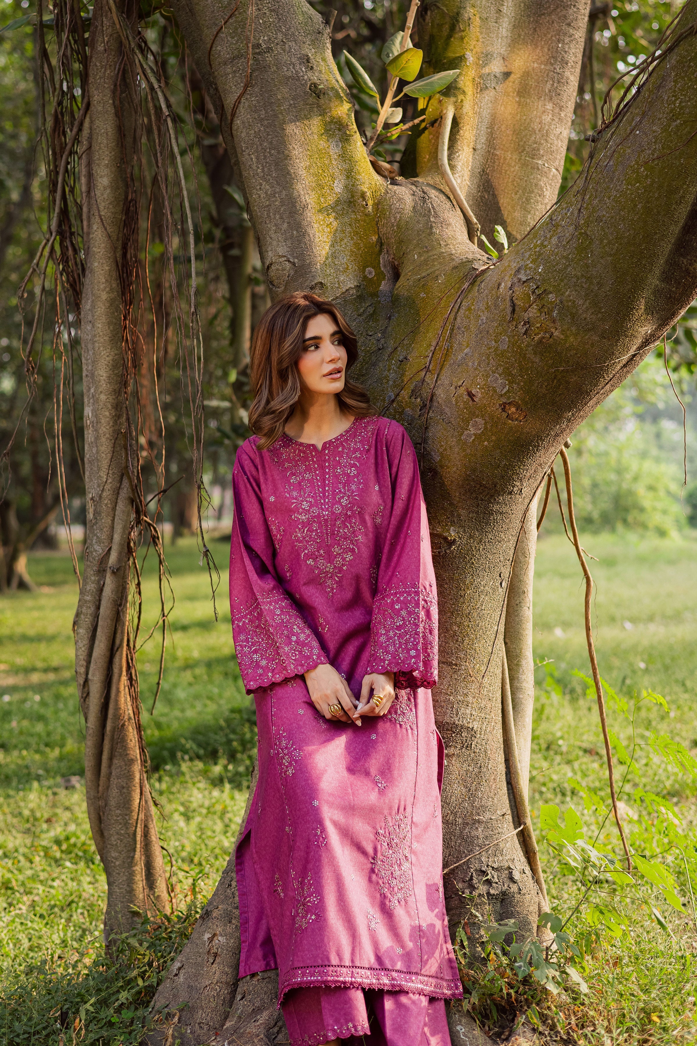 Eyter 2Pc- Embroidered Dress