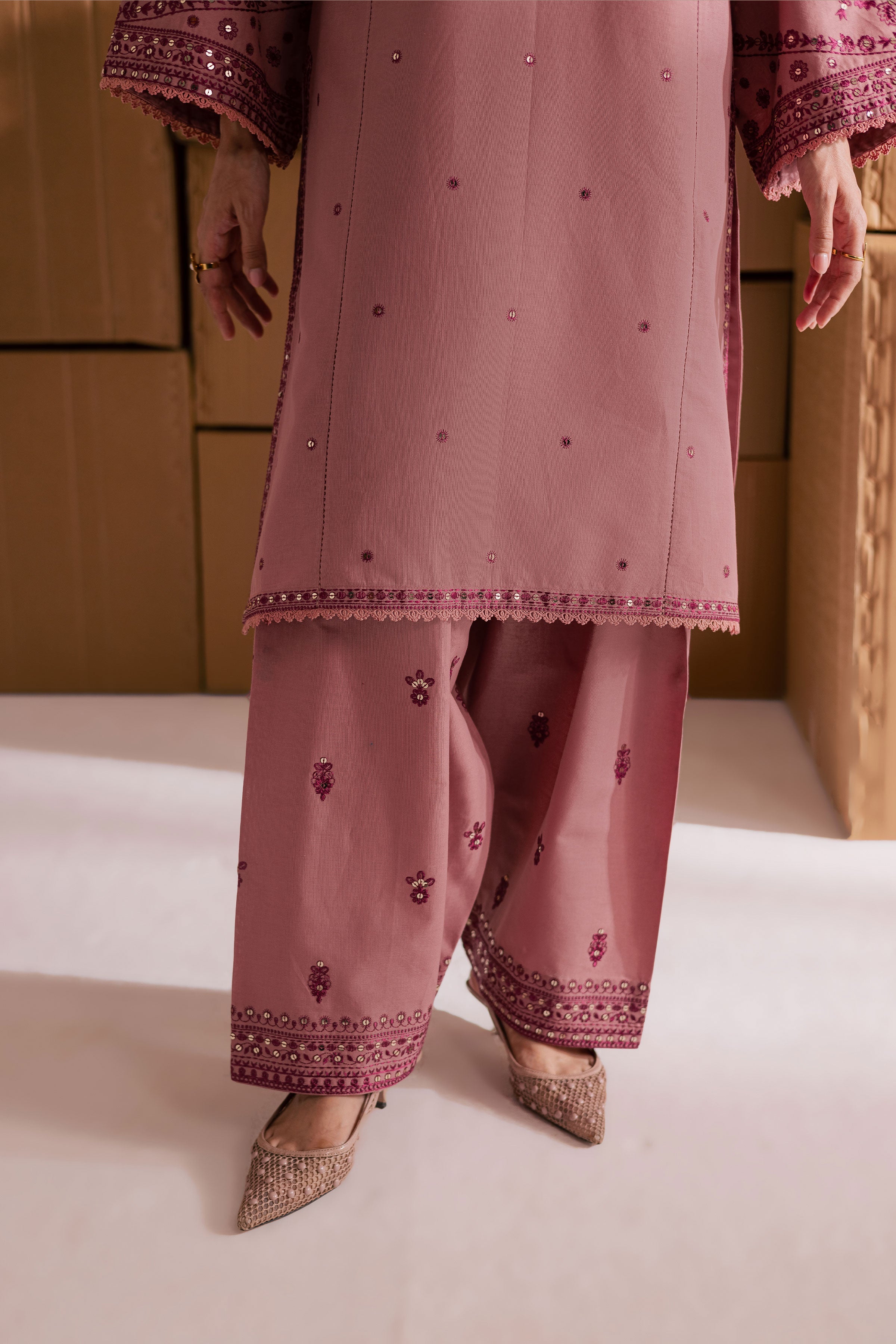 Roop 2Pc- Embroidered Dress