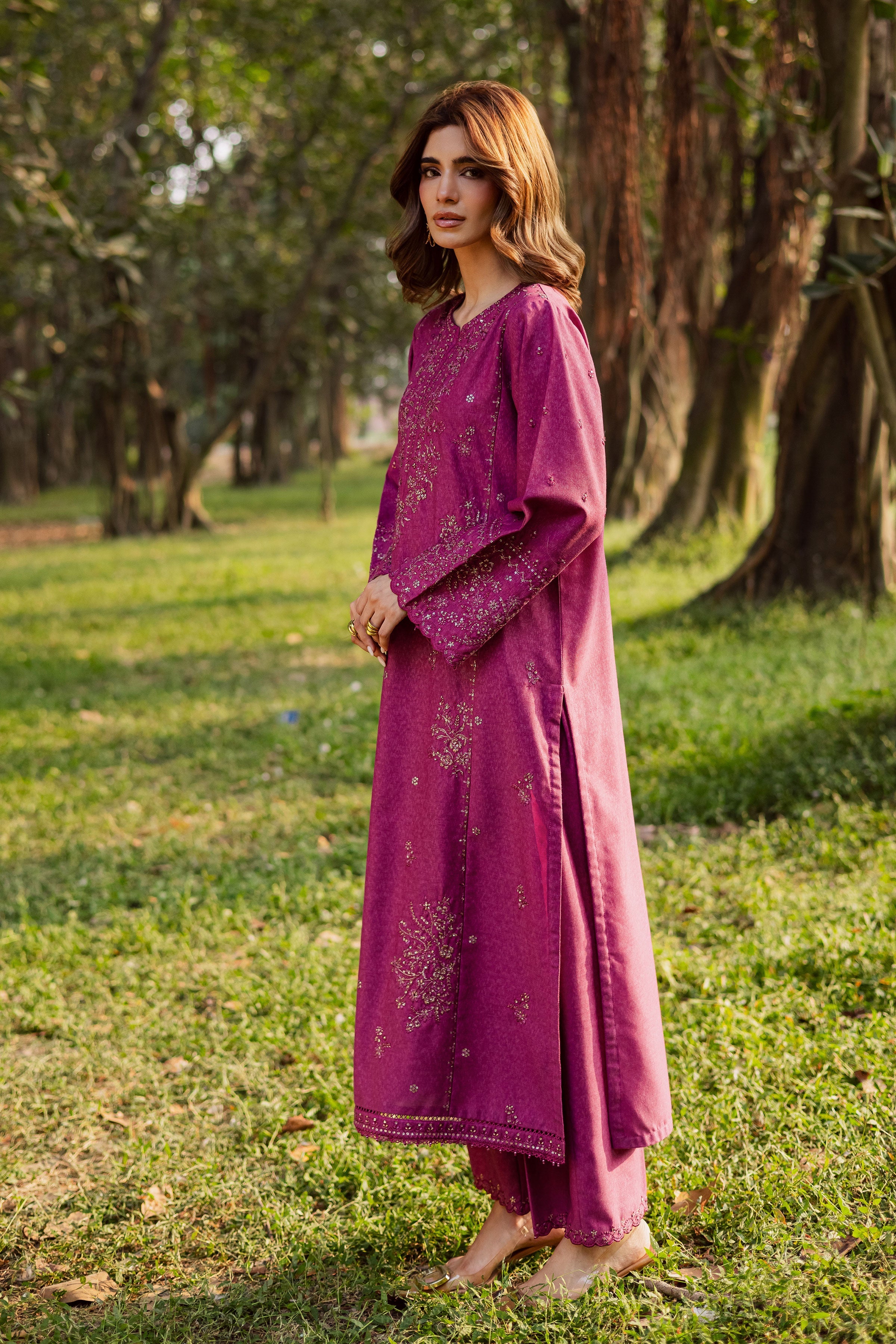 Eyter 2Pc- Embroidered Dress