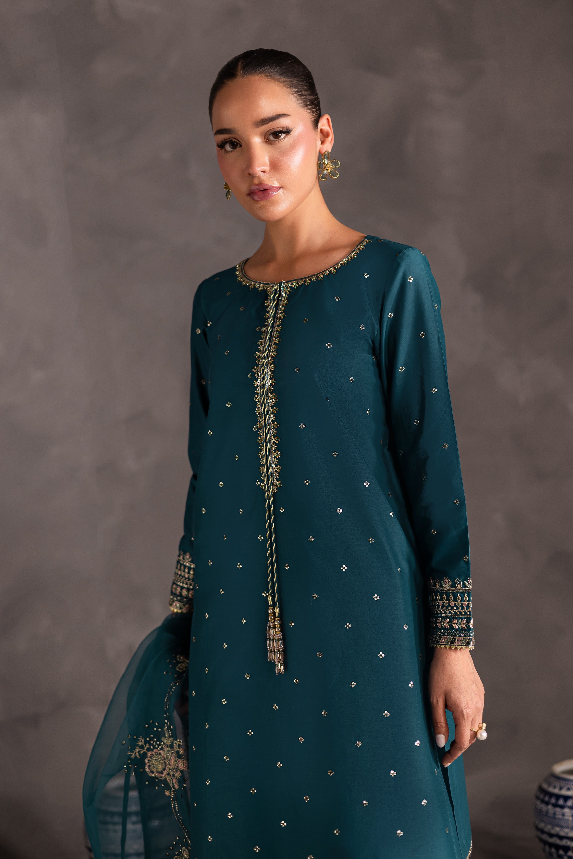 MAAND 3PC- EMBROIDERED DRESS