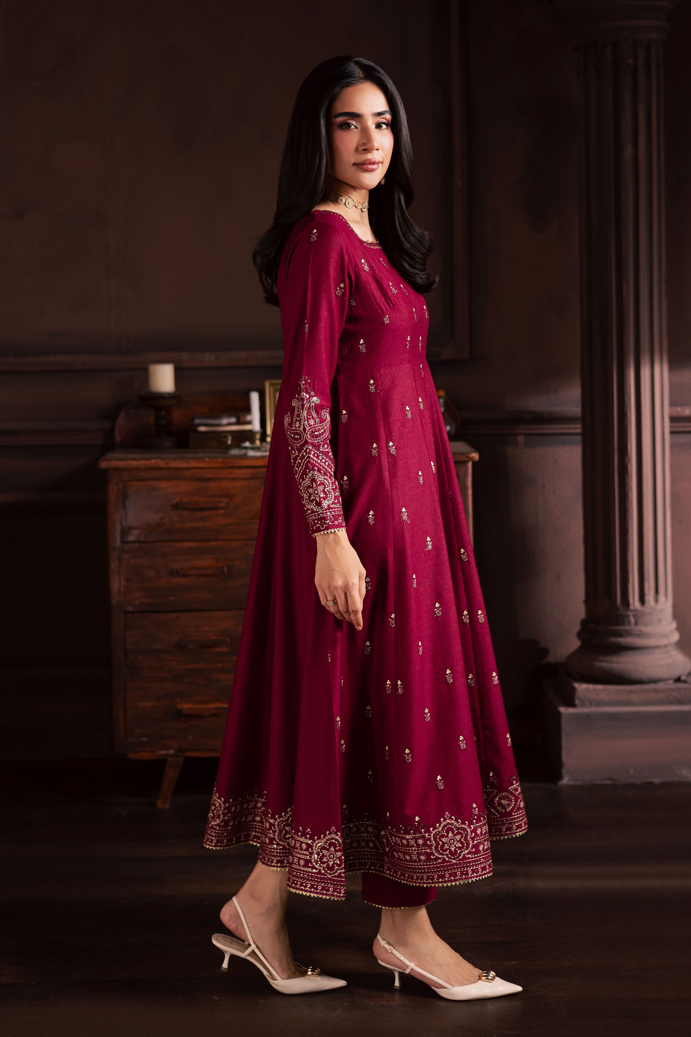 Baneen 2Pc- Embroidered Dress