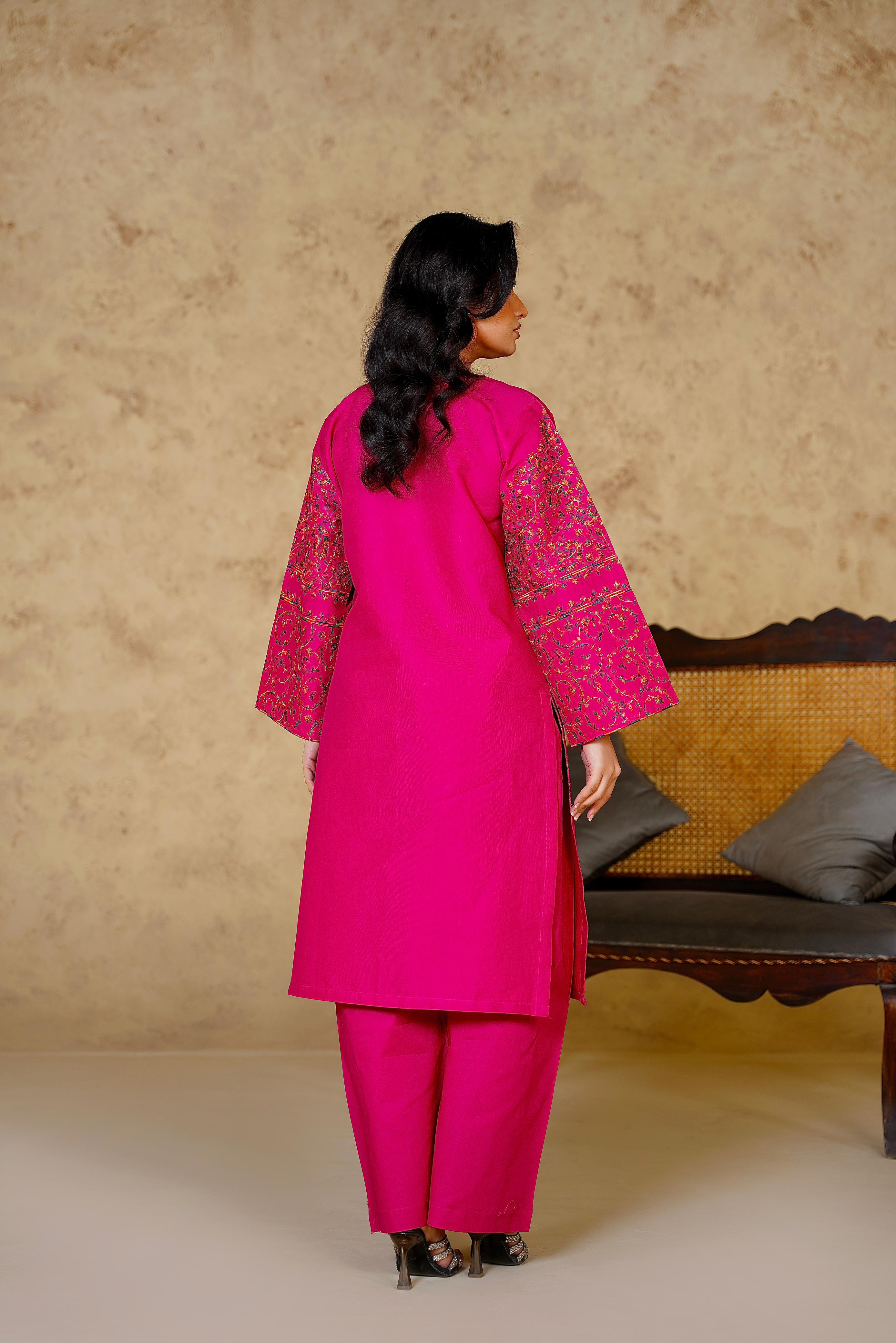 ZEVA 2PC EMBROIDERED DRESS