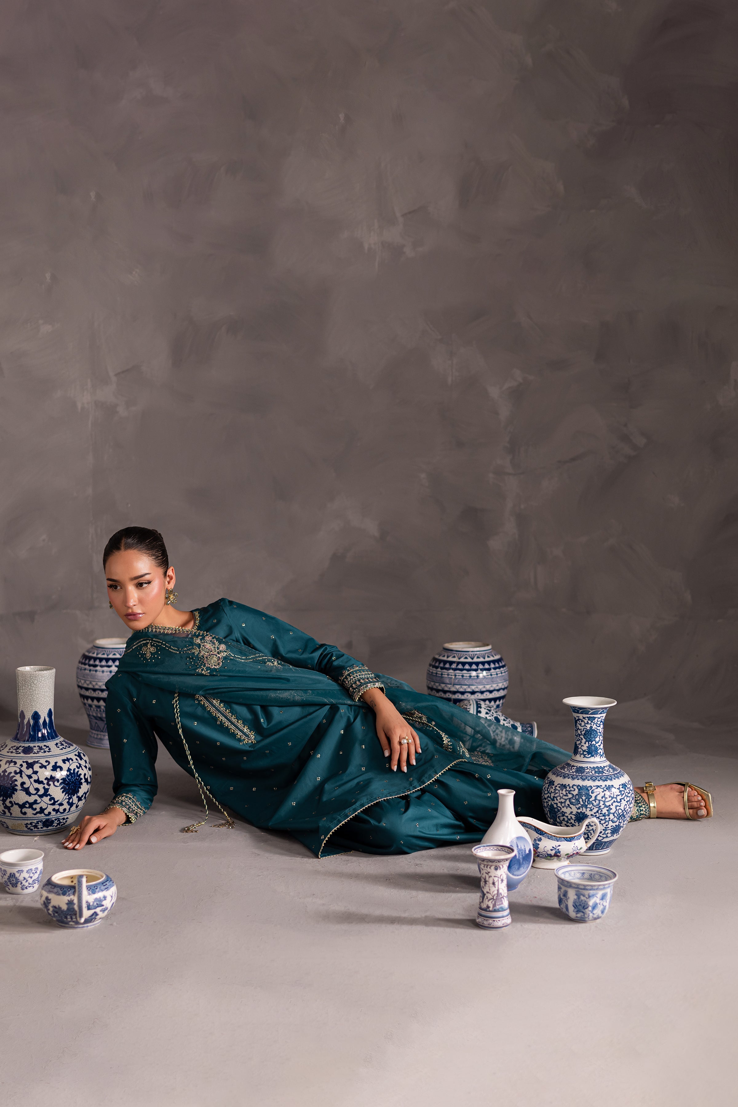 MAAND 3PC- EMBROIDERED DRESS