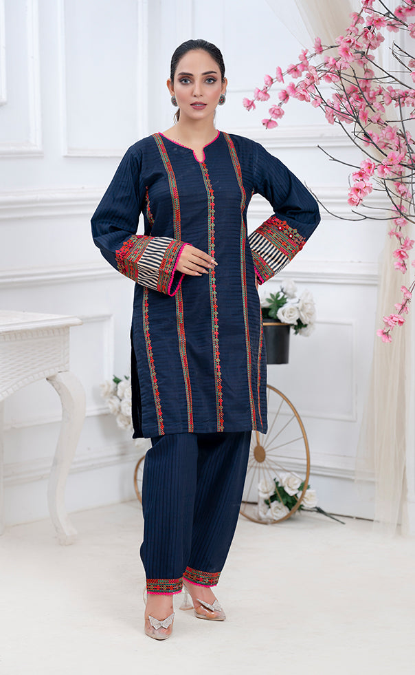 2PC EMBROIDERED SUIT