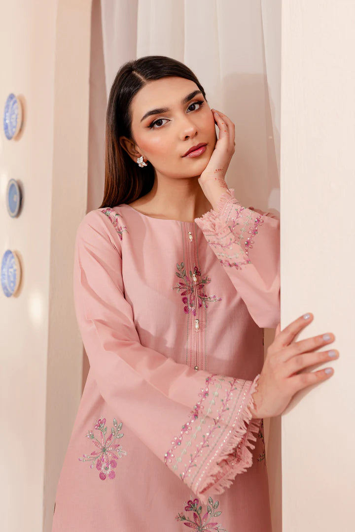 Pink Lilly 2Pc - Embroidered Cotton Dress