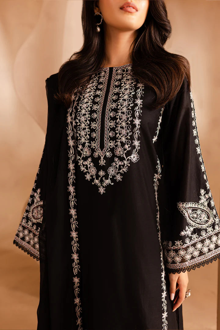 WINTER -Black Pearl 3Pc - Embroidered Dress