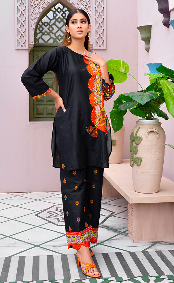 BEST SELLING - 2PC  Printed EMBELLISHED SUIT