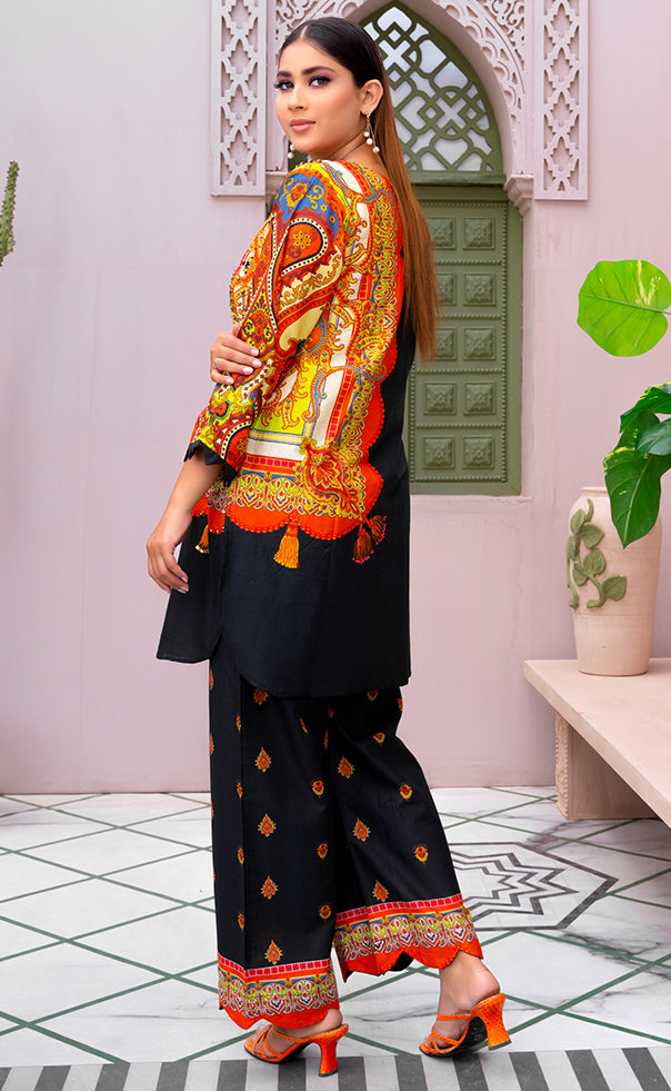 BEST SELLING - 2PC  Printed EMBELLISHED SUIT