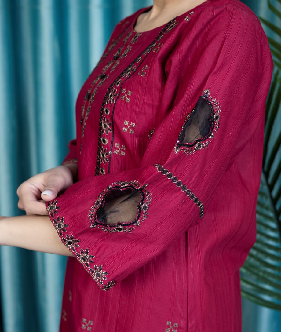2PC EMBROIDERED  SUIT