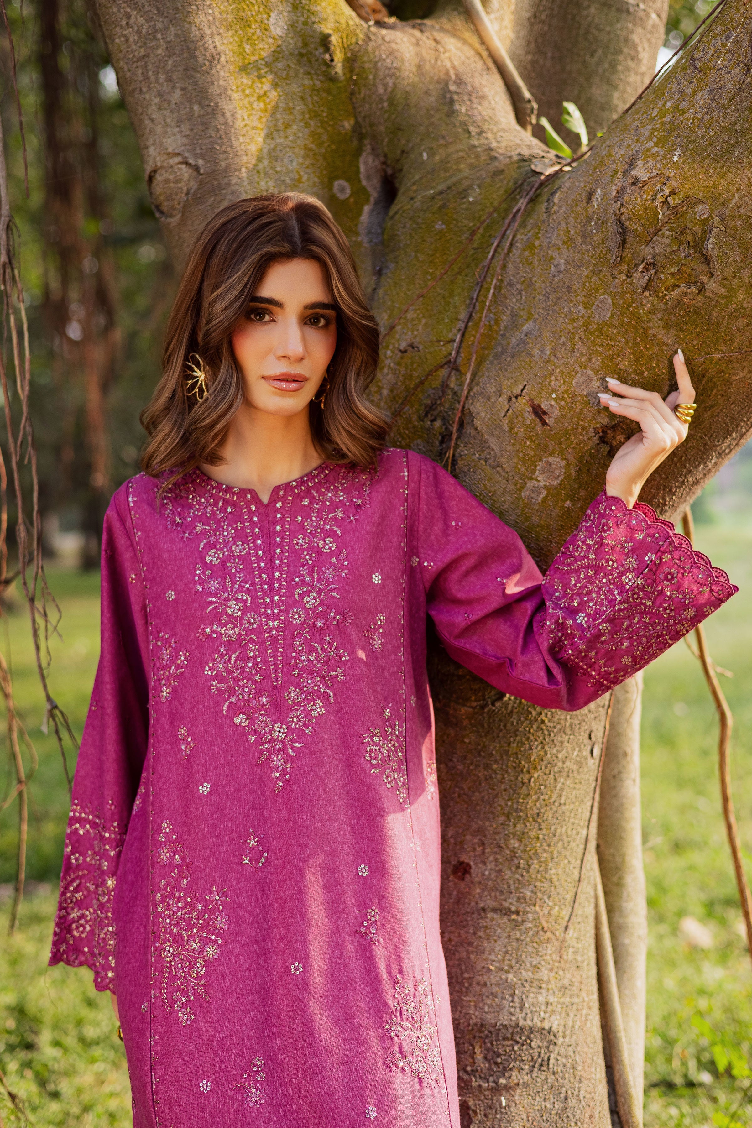 Eyter 2Pc- Embroidered Dress