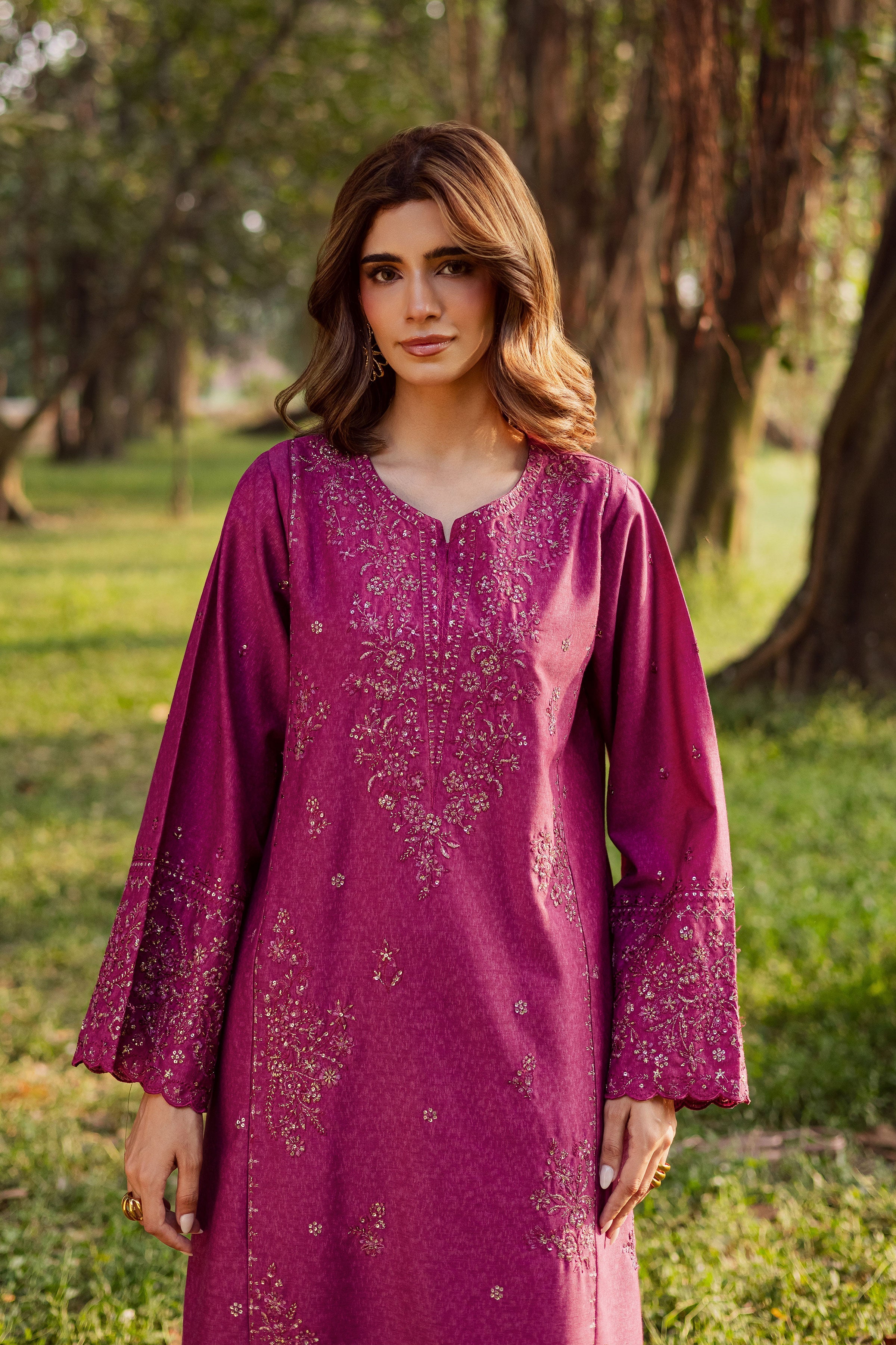 Eyter 2Pc- Embroidered Dress