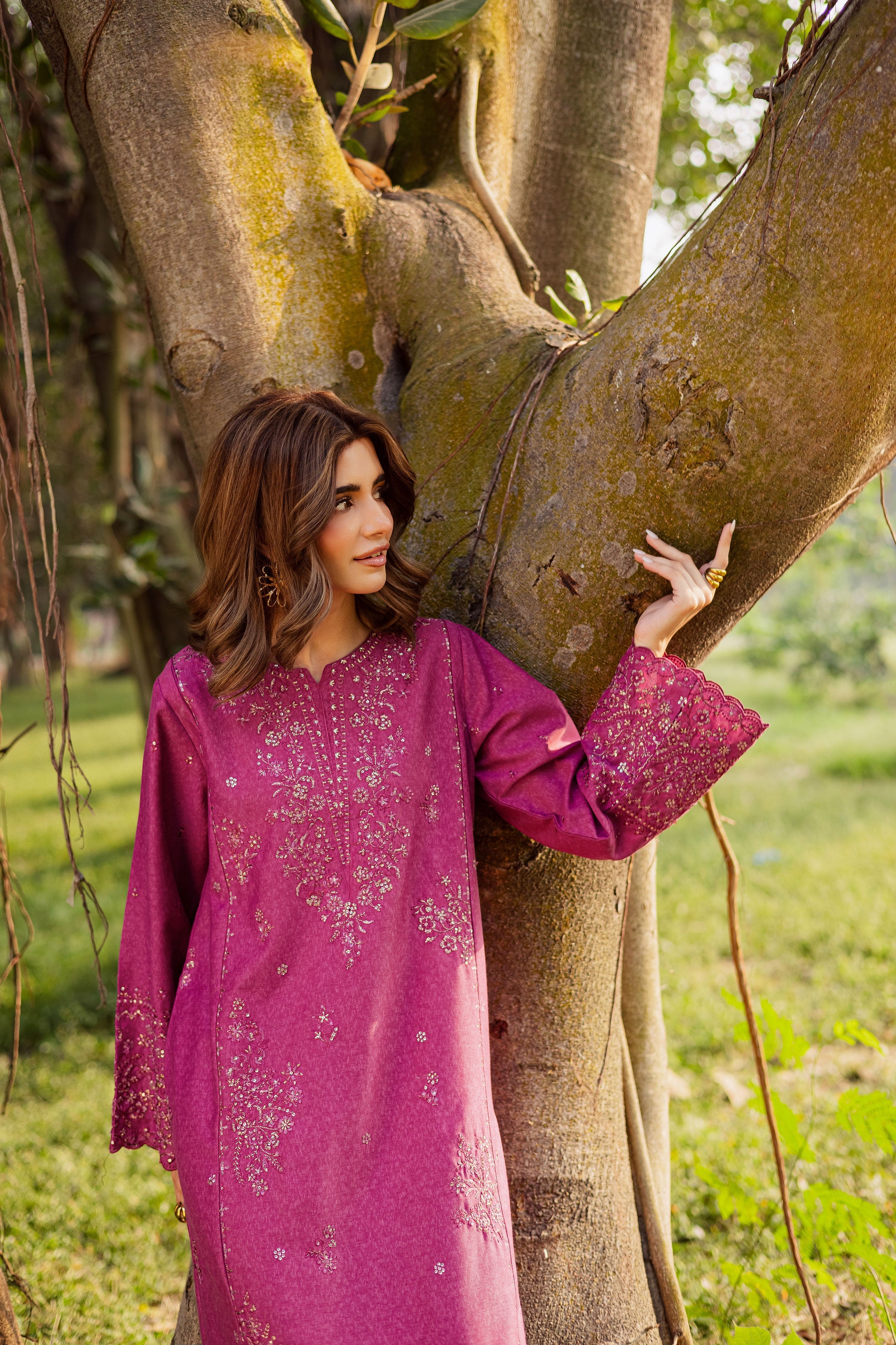 Eyter 2Pc- Embroidered Dress