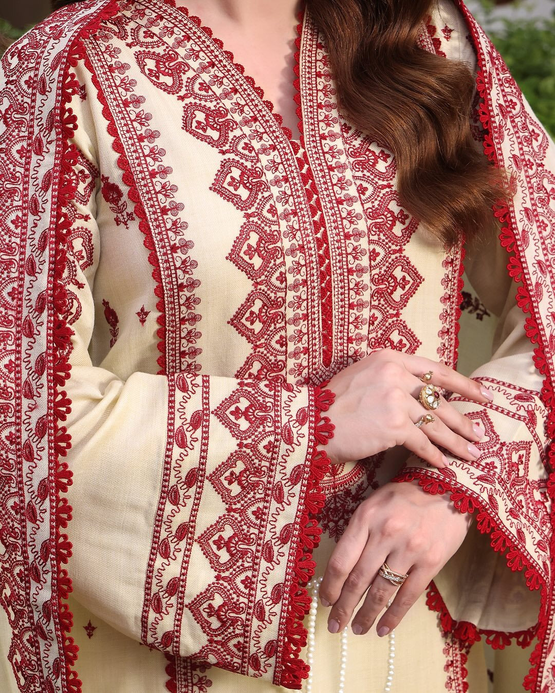 Safa 3Pc- Embroidered Dress