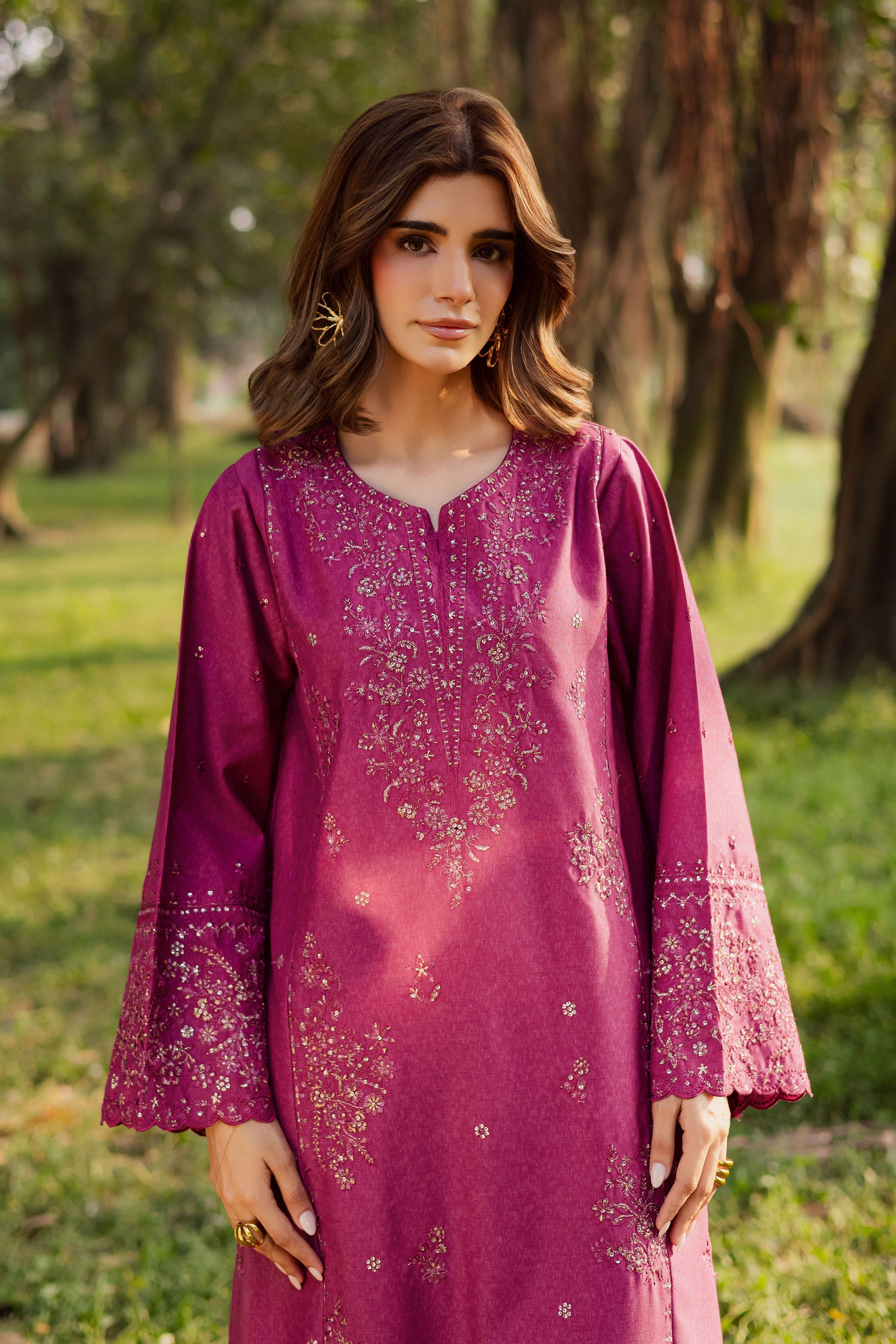 Eyter 2Pc- Embroidered Dress