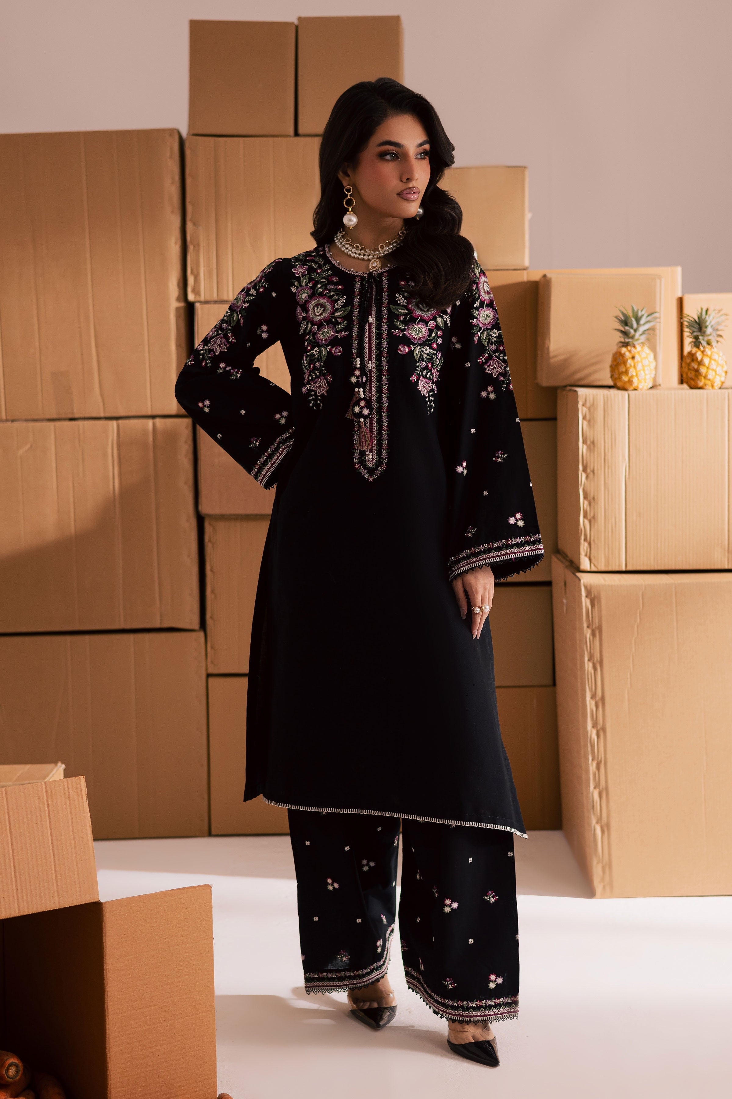 Deejo 2Pc-Embroidered Dress