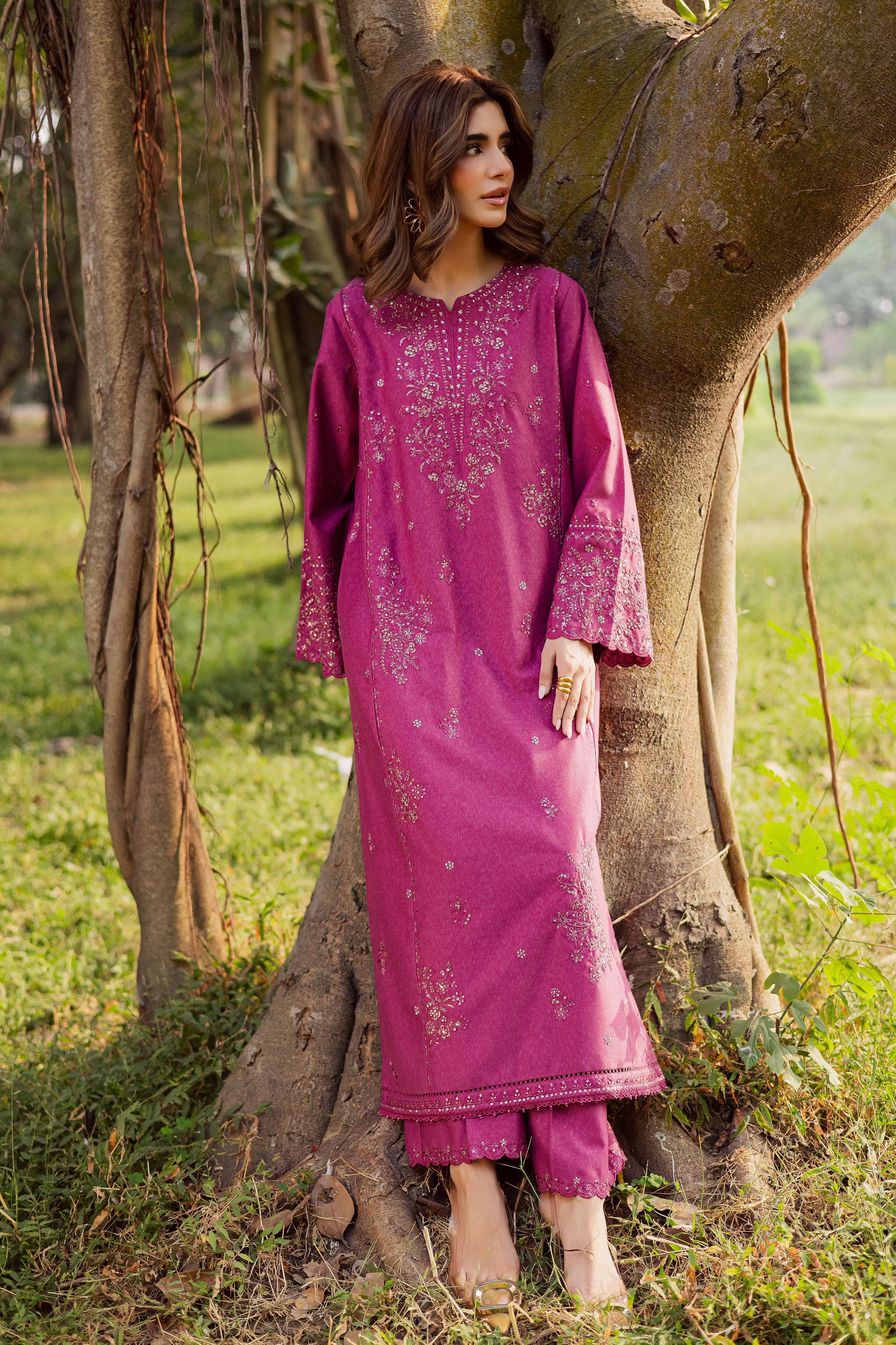 Eyter 2Pc- Embroidered Dress