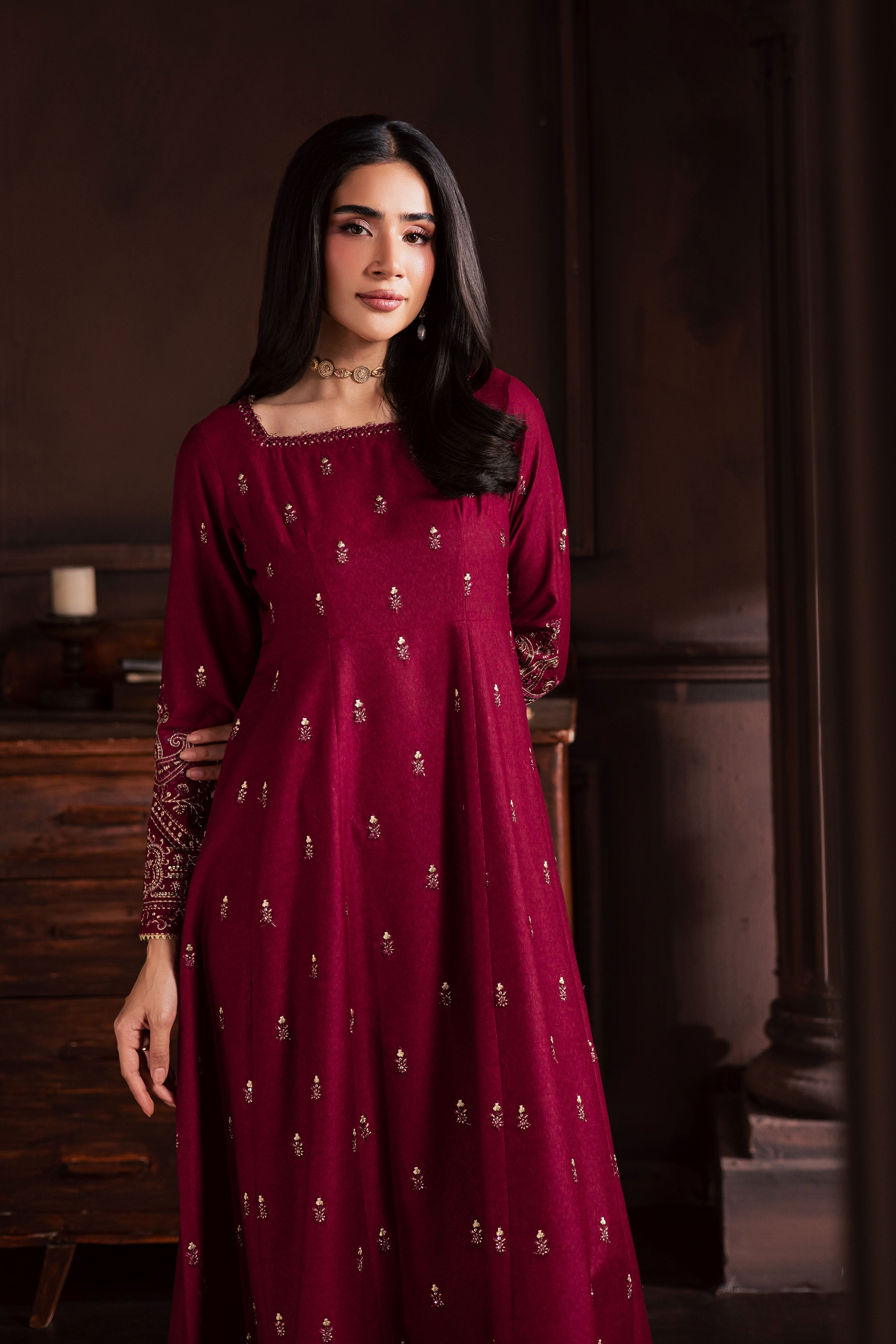 Baneen 2Pc- Embroidered Dress