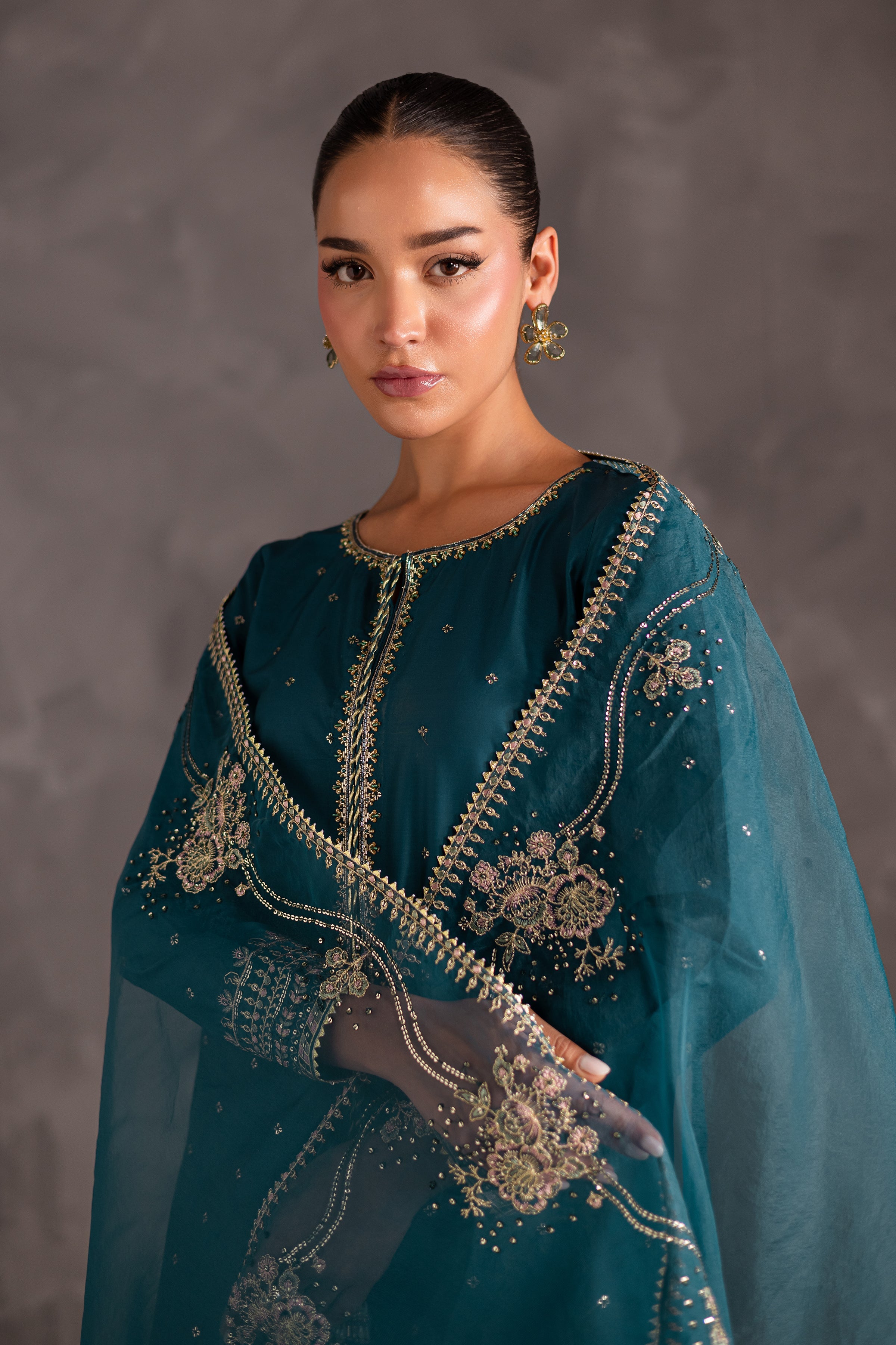 MAAND 3PC- EMBROIDERED DRESS