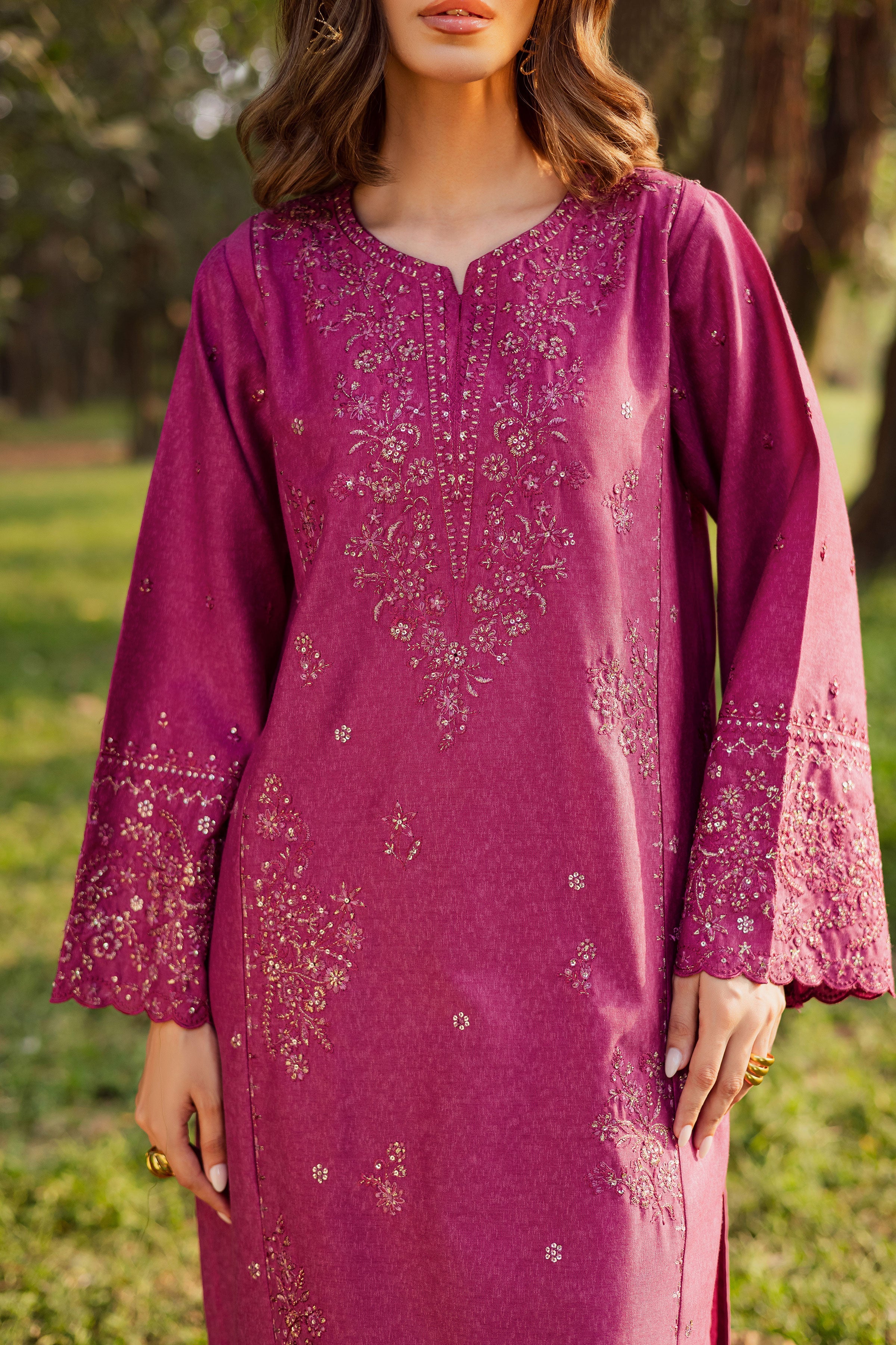 Eyter 2Pc- Embroidered Dress