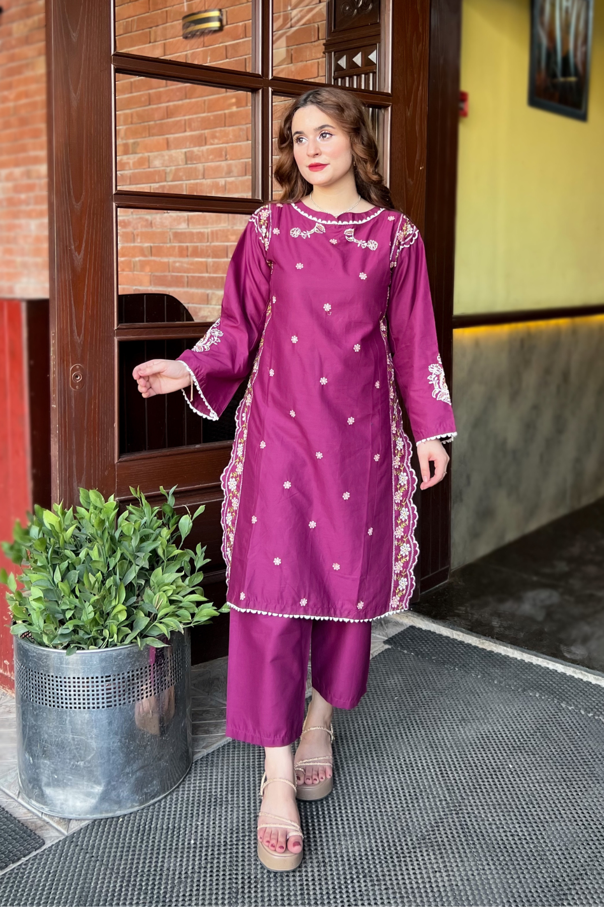 WINTER - Best Selling - Red Seed 2Pc Embroidered Dress