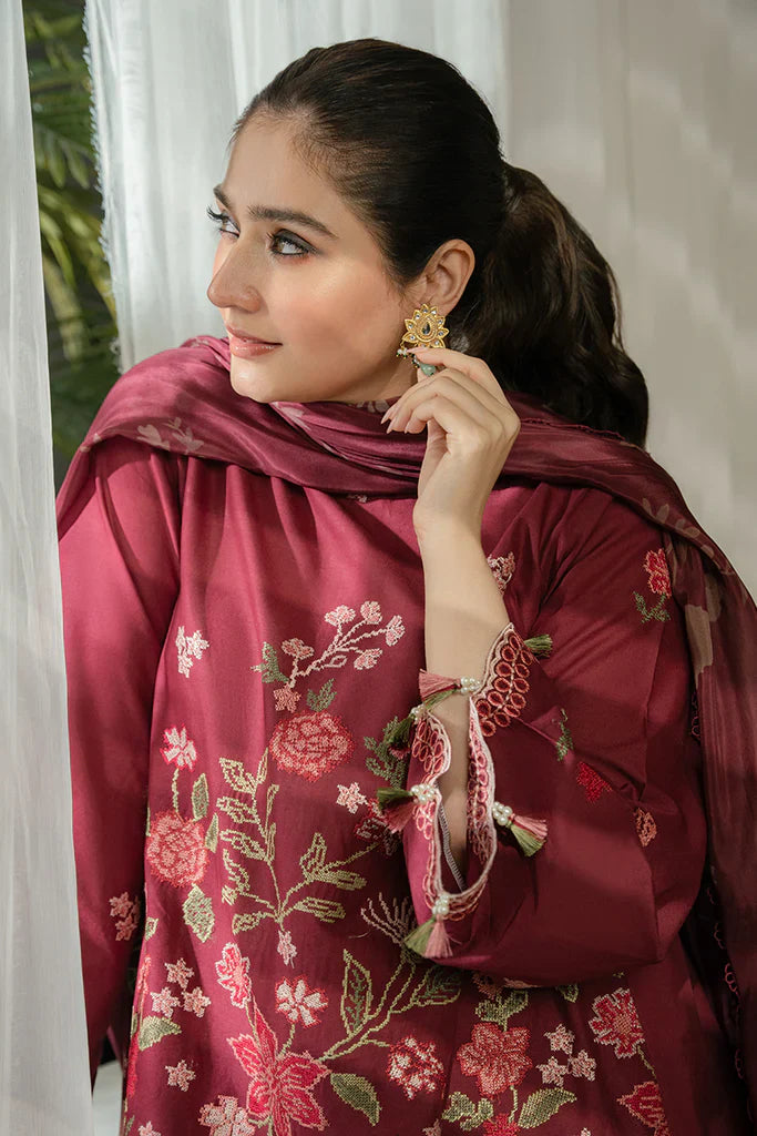 WINTER - Best Selling - Ruby Maze 3Pc Embroidered Suit