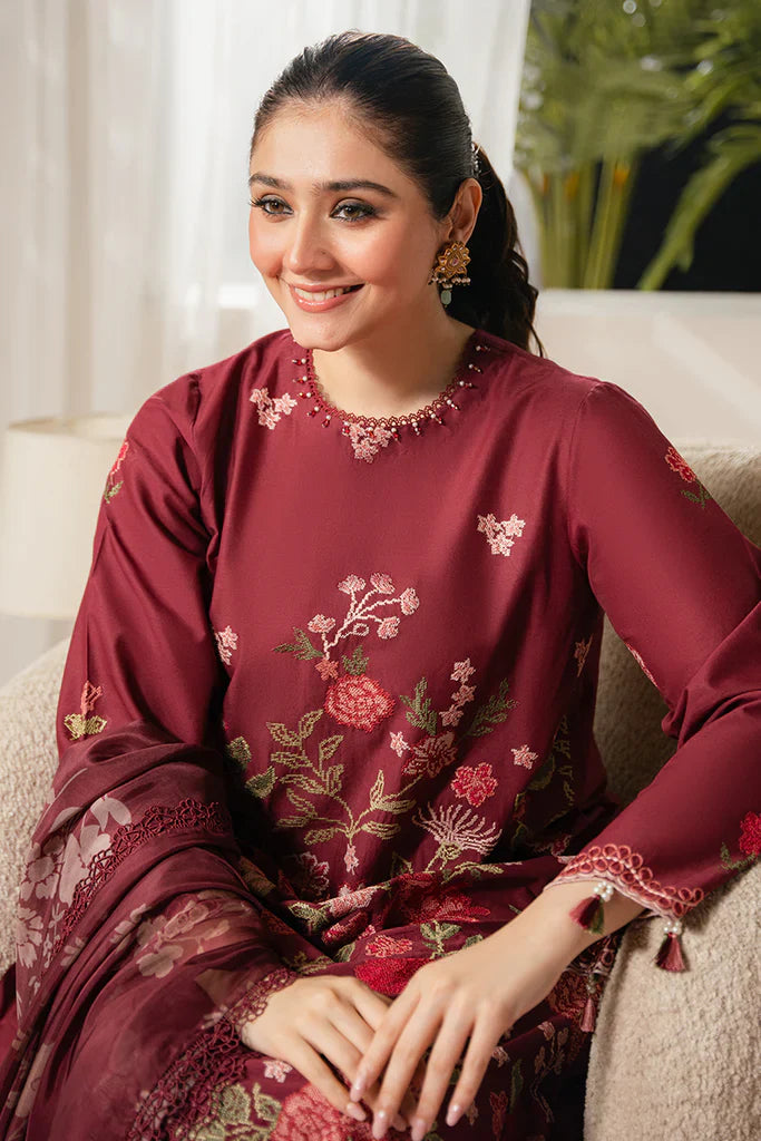 WINTER - Best Selling - Ruby Maze 3Pc Embroidered Suit