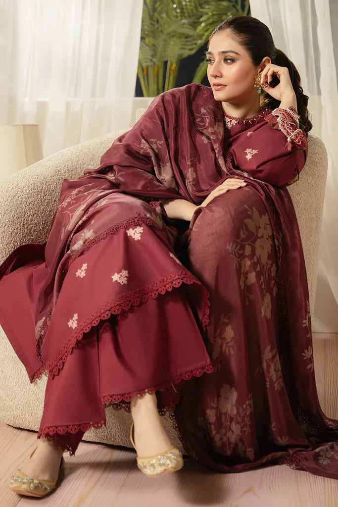 WINTER - Best Selling - Ruby Maze 3Pc Embroidered Suit