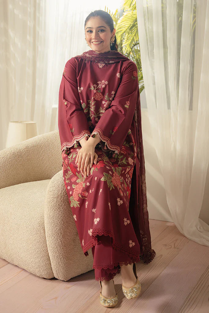 WINTER - Best Selling - Ruby Maze 3Pc Embroidered Suit