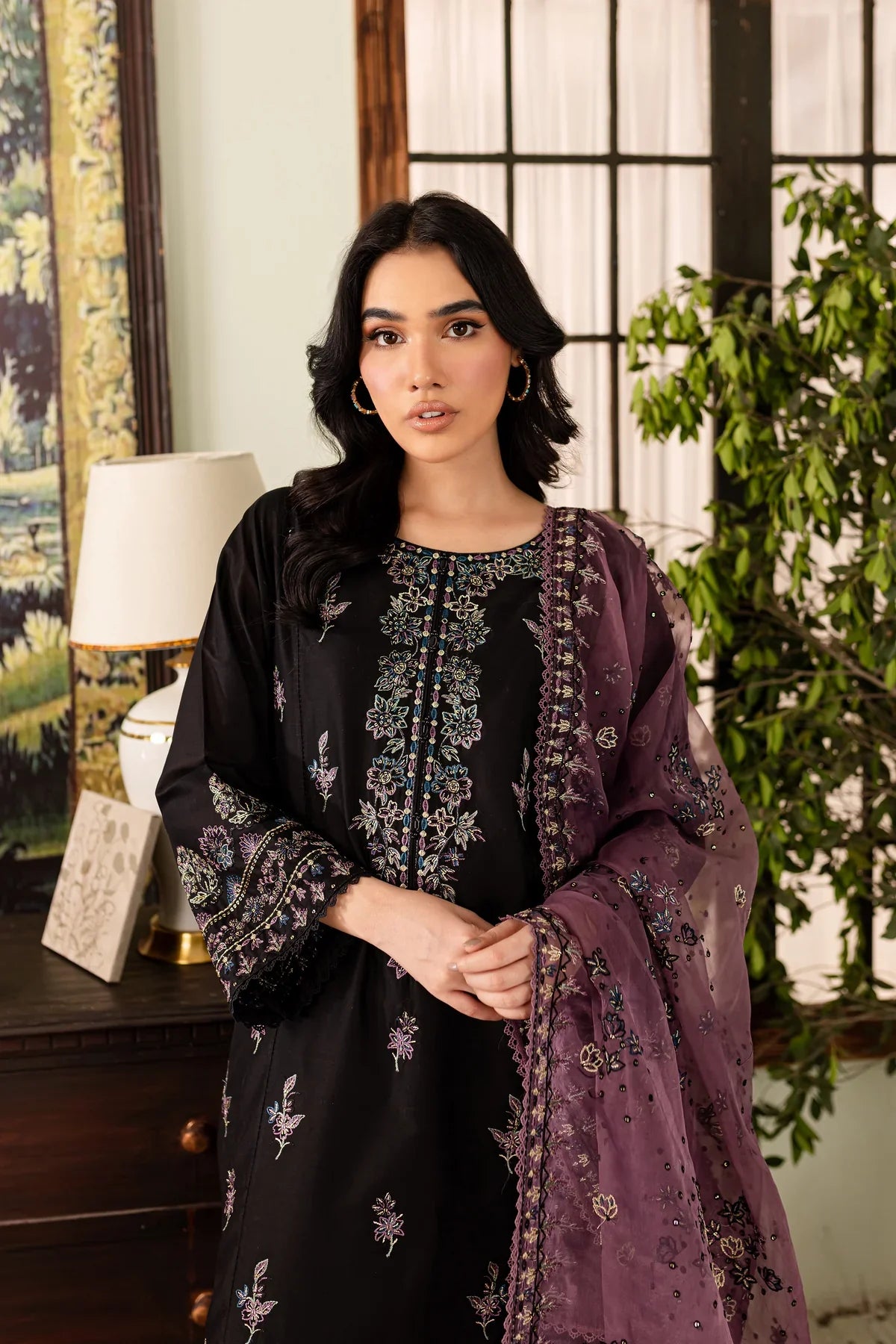 WINTER - Best Selling - Black Eve 3Pc Embroidered Cotton Suit