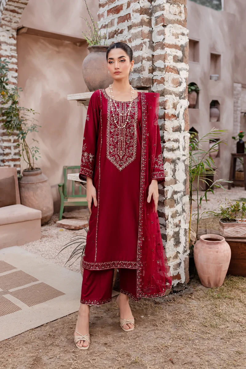 WINTER - Fiona 3Pc - Embroidered Dress