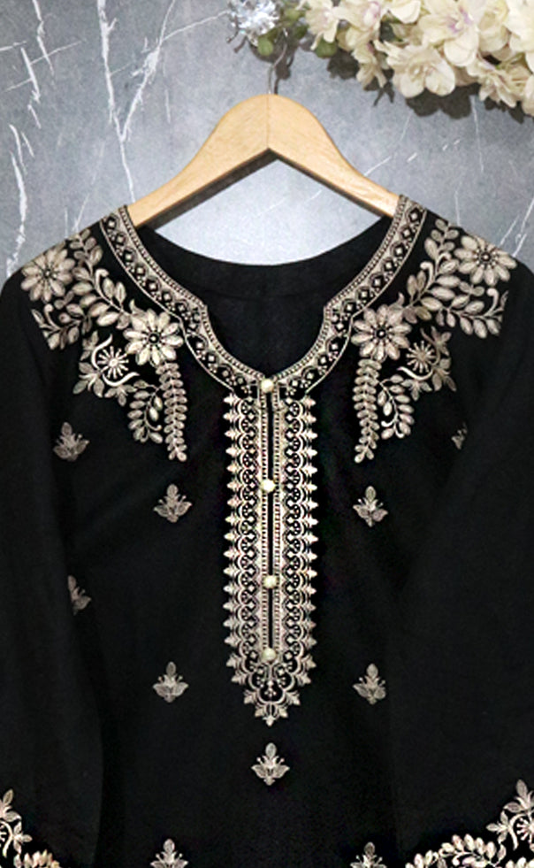 2PC SKIN EMBROIDERED SUIT