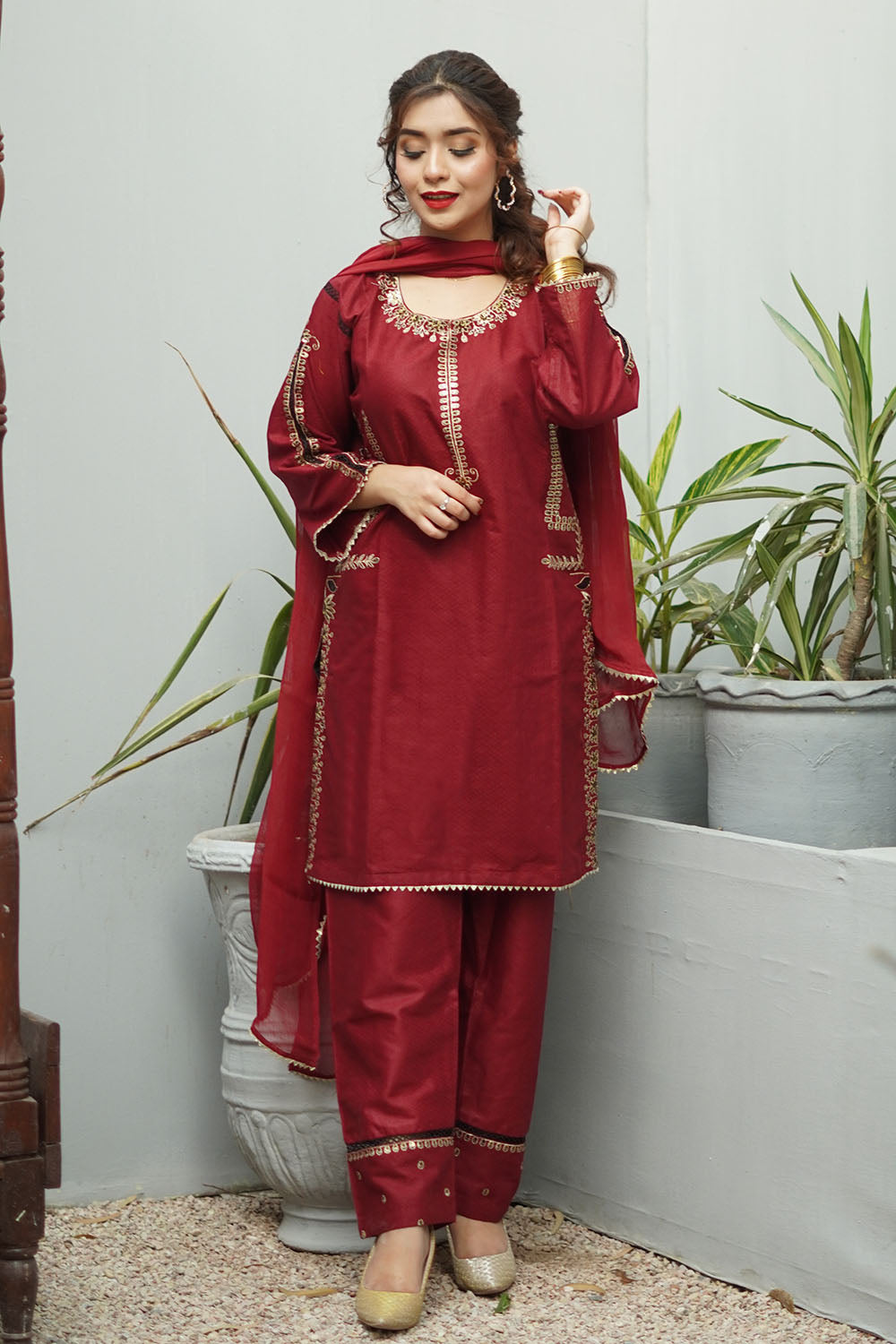 BEST SELLING - 3 PC  EMBROIDERED SUIT